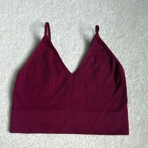 maroon/purple crop top